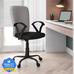 Lusaka Mid Back Ergonomic | Adjustable Height | Swivel | Push Back | Executive Fabric Office Arm Chair-picture-25
