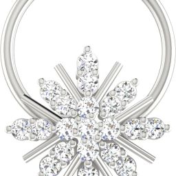 avsar Samiksha 14kt Cubic Zirconia White Gold Nose Wire-image-42