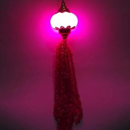 Diwali Hanging Lights with Ball Shape Having Feather Lantern Jhumar Multicolor Plastic Hanging Lantern-15