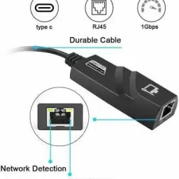 ULTRABYTES USB C to Ethernet Adapter, USB 3.0 Type C to RJ45 Cat5 Ethernet Adapter Lan Adapter image 4