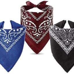 Run India Cotton Cloth Face Mask Bandana For Men & Women ["Black","Maroon","Blue"] Handkerchief-image-2