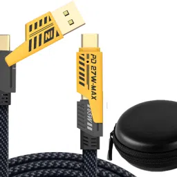 POZUB 4In1 USB-C Charging Cable Type-C Connector Nylon Braided PD 65W 27W Data Cable Charging Pad-36