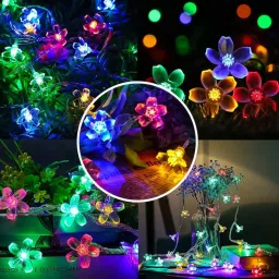 14 LEDs 3.5 m Multicolor Color Changing Flower Rice Lights-4