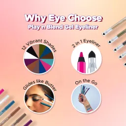 hilary rhoda Play n Blend Gel Eyeliner | Highly Pigmented | Matte & Shimmer Finish Eyeliner 1.5 g image 4
