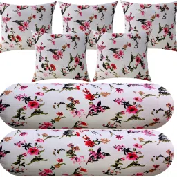 Microfibre Floral Bolster Pack of 7-image-59