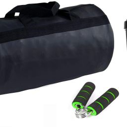 20 L Gym Duffel Bag - Sports combo gym bag with green shaker, Mini Hand Strengthener for men & women - Green-image-54