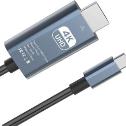 Etzin USB-C Type C to HDMI Cable 6FT Support 4K 1.8 m HDMI Cable (Compatible with MacBook 2017, Black, One Cable) EPL-TYPECTODISPLAYPORTCABLE Rack Server-image-59