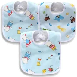 Fast dry, waterproof ultra soft cotton , stylish bibs for baby( pack of 3)-picture-23
