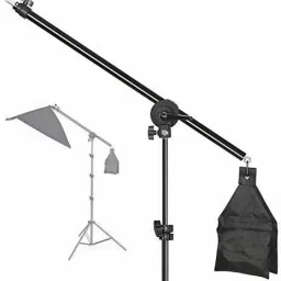 Hiffin Photo Studio 9 FT Light Stand with 4.5 FT Boom Arm and Empty Sandbag for Supporting Softbox Lighting Photography Tripod Tripod-13