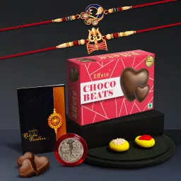 Rakhi gift for brother with Choco Beats(32-GM) | Rakhi set |Y22K2_503+504_CB32 Plastic Gift Box-15