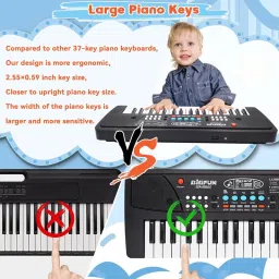 bigfun The 37 Key Piano Keyboard Toy with Recording, Mic and USB Cable for Power-15 image 3