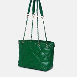 haute sauce by  campus sutra HAUTE SAUCE by Campus Sutra Textured Structured Handheld Bag With Quilted image 4