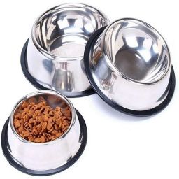 Dog/Cat Size Stainless Steel Extra Small 200ML Bowl (Pack Of 3) Stainless Steel Pet Bowl-12