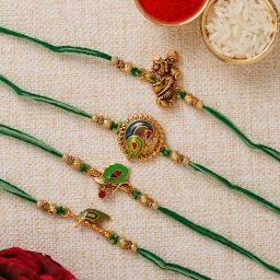 ecraftindia Designer D1230 Assorted RakhiSet image 2