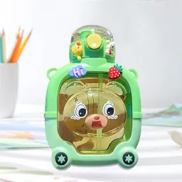Cartoon-Printed Designer Teddy: Perfect 1L Anti-Leak Gift for Kids 901 ml Water Bottle-18