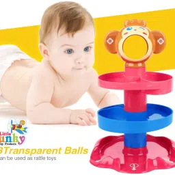 snm97 5 layer ball drop and roll swirling tower for toddler development educational image 3