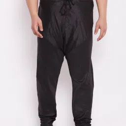 Vastramay Plus Men's Black Silk Blend Pyjama Men Pyjama-11