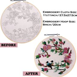 qroof Embroidery Tutorial DIY Kit(Set of 7) Beginners to Advanced for Kids,Adults,Women with 3 Pattern Design,6 Different Types of Stiches image 2