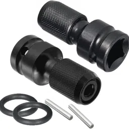 2Pcs 1/2-Inch Square Drive to 1/4-Inch Hex Female Socket Adapter Converter Chuck Adaptor for Impact and Ratchet Wrenches-30