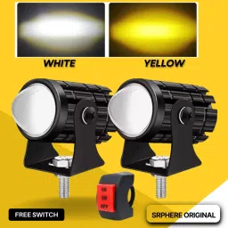 WHITE AND YELLOW HEAVY QUALITY FOG LIGHT Fog Lamp Car, Motorbike, Truck, Van LED (12 V, 36 W)-image-6