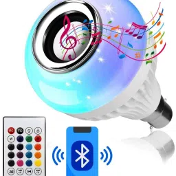 laxmi gold Color Changing RBG Led Music Light Bulb Bluetooth Music Bulb Led For Party Home 5 W Bluetooth Party Speaker-23