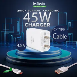 Infinix 45 W Supercharge 4.4 A Wall Charger for Mobile-image-14