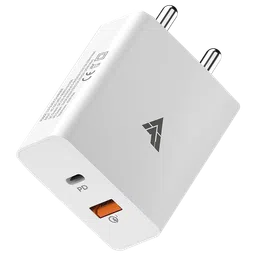 Vaku 20W Type A & Type C 2-Port Fast Charger (Adapter Only, Multiple Safety Chips, White)-20
