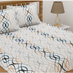 230 TC Cotton Double Printed Fitted (Elastic) Bedsheet-image-73