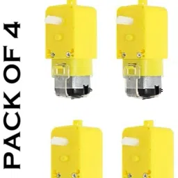 PACK OF 4 100 RPM Straight DC Geared BO Motor Single Shaft Electronic Components Electronic Hobby Kit-image-47