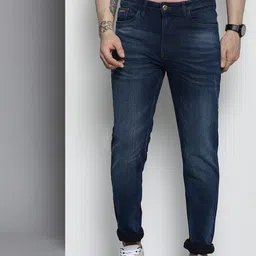 the indian garage co. Men Slim Mid Rise Blue Jeans-picture-26