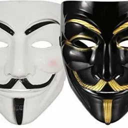 Plastic Fawkes Mask Anonymous VIP Edition Face-Mask Perfect Fit Cosplay Protest Party Mask-image-22