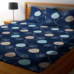 210 TC Cotton King 3D Printed Flat Bedsheet-27