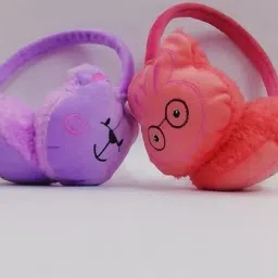 Headphone design winter soft warm ear muff cap for baby, children and kids Multi Color Multi pattern Ear Muff (Pack of 2) Ear Muff-image-34
