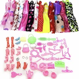 10pcs Doll Dress & 50pcs Doll Accessories (Combo Pack)-28