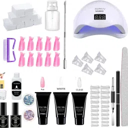 Poly Extension Gel Nail Kit Poly Nail Gel Kit, Clear White Pink Extension Kit-image-60