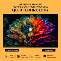 kodak Matrix 80 cm (32 inch) QLED HD Ready Smart Android TV 2024 Edition Dolby Digital Plus | 48W Sound Output | DTS Trusurround | Google Assistant | Dual Band Wi-Fi | Bezel -Less Design image 5