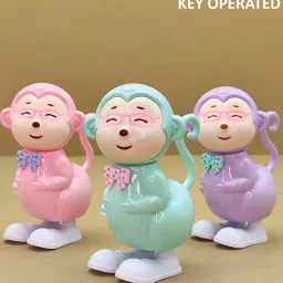Wind Up Key Operated Jumping Monkey Toys Set with 360 degree Rotating Head-18