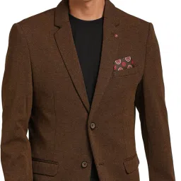 Men Self Design Single Breasted Casual Blazer-95