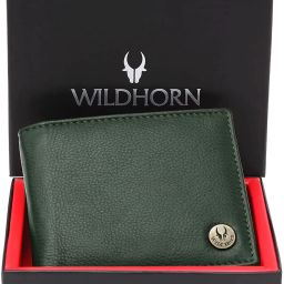 Men Casual Green Genuine Leather RFID Wallet-image-64
