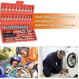 paramhansay enterprise 46 In 1 Tool Kit & Screwdriver And Socket Set Car Repair Tool Set Multi Vise Tool image 2