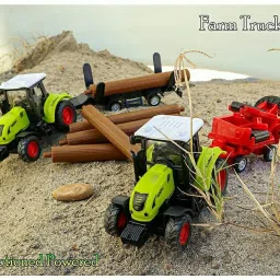 indusbay Inertia Friction Powered Farm Tractor with Harvester Trolley & Moveable Parts image 5