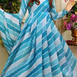 Printed Georgette Stitched Anarkali Gown-image-47