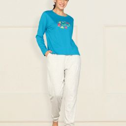 Women Top & Pyjama Set Multicolor Printed-picture-7