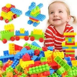 DIY Plastic Building Blocks for Kids 50+ pcs (42 Pieces + 8 Tyres)-26