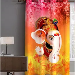 154 cm (5 ft) Polyester Room Darkening Window Curtain Single Curtain-image-2