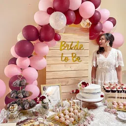 party midlinkerz Pink bride to be decoration set combo kit for girls with banner 46 Pcs-picture-12