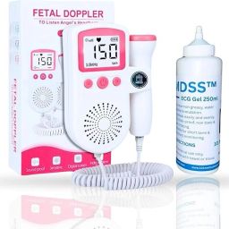 Fetal Doppler Baby Heartbeat Monitor – Pink | with 250ml Ultrasound Gel Pink Fetal Doppler-image-64
