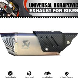 Bike Akrapovic Racing Sports Silencer | Exhaust Muffler With Carbon Fiber Universal For Bike Sport Slip-on Exhaust System-24