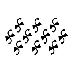 Comet Busters 10 Pcs Black Reusable Bindi-45