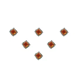 Comet Busters Rust Red Set of 7 Stone Studded Bindis-45